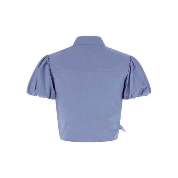 Self Portrait Women 'Blue Cotton Tie Side' Top - Picture 2 of 4